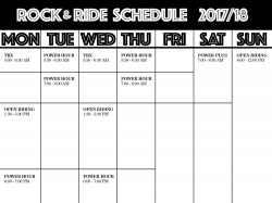 Schedule — Rock and Ride