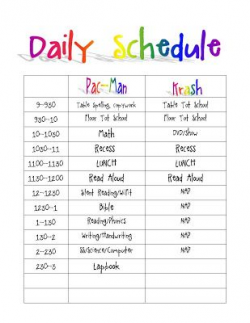 Printable Daily Routine Schedule Template Clipart - Clip Art ...