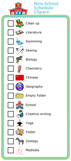 NEW School Schedule Clipart! | The Trip Clip Blog | Make Any ...