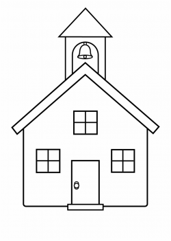 School House Line Art Free Clip Cliparts - Old School House ...