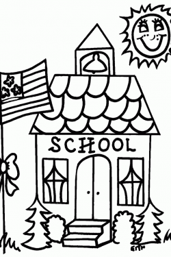 Schoolhouse Coloring Pages - Coloring Home