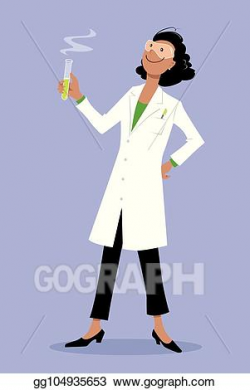 Vector Clipart - Chemist woman. eps. Vector Illustration ...
