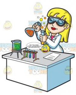A Female Scientist Mixing Chemicals