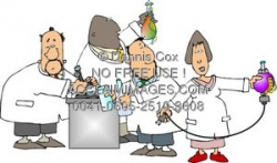 Clipart Illustration: Group Of Scientists