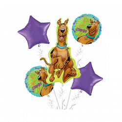 Happy Birthday Scooby-Doo Balloon Bouquet 5pc