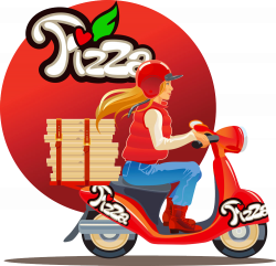 Pizza delivery Scooter - Motorcycle delivery pizza beauty 1000*967 ...