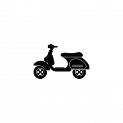 Motor scooter, vespa, auto icon