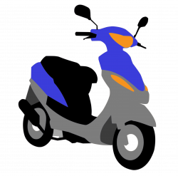 Clipart - blue scooter