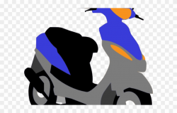Scooter Clipart - Motorcycle Moped Clip Art - Png Download ...
