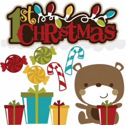 1st Christmas SVG christmas svgs teddy bear svg file svg files for ...