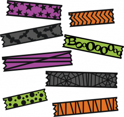 Halloween Washi Tape SVG cut file for electronic cutting machines ...
