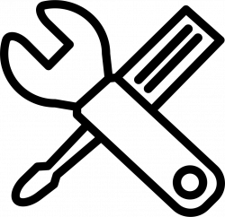 Wrench And Screwdriver Crossed Svg Png Icon Free Download (#15812 ...
