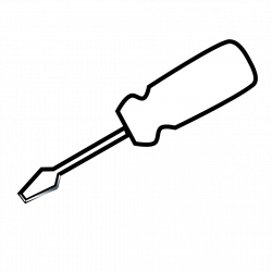 Awesome Of Screwdriver Clipart Black And White | Letters Format