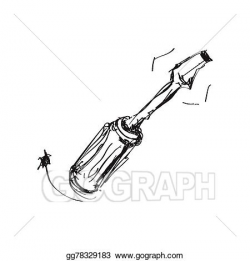 Clip Art Vector - Simple doodle of a screwdriver. Stock EPS ...