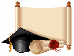 Diploma and Graduation Cap PNG Clipart Picture | Graphics ...