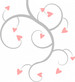 Pink And Grey Heart Scroll Clip Art at Clker.com - vector clip art ...