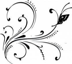 Butterfly Scroll Clip Art at Clker.com - vector clip art online ...