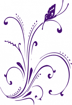 Butterfly Border Clip Art | new purple butterfly scroll clip art ...