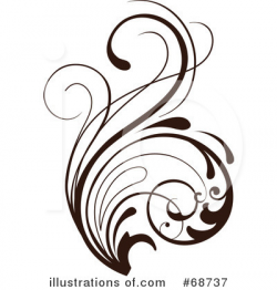 Floral Scroll Clipart #68737 - Illustration by OnFocusMedia