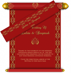 Royal Scroll Email Wedding Card – Design 20 – Luxury Indian & Asian ...