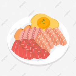 Sashimi Seafood Food Sliced meat, Fish Meat, Egg, Poached ...