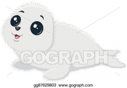 Vector Art - Cartoon baby seal. EPS clipart gg87629803 - GoGraph