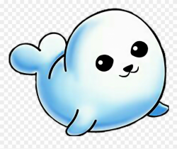 Seal Sticker - Cute Cartoon Baby Seal Clipart (#3618337 ...