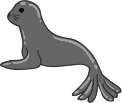 Clip art of a grey seal or sea | Clipart Panda - Free ...