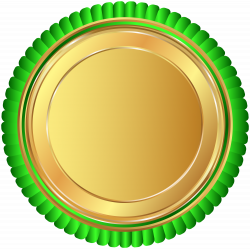 Gold Green Seal Badge PNG Clip Art Image | Gallery Yopriceville ...