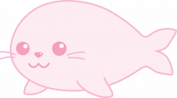 Baby Pink Seal - Free Clip Art