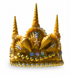 Gold Princess Seashell Crown - Seashell Crown Png Free PNG ...