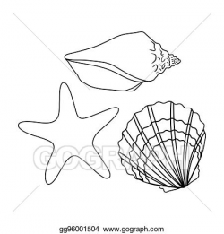 Clip Art - Seashells from the bottom of the sea. summer rest ...