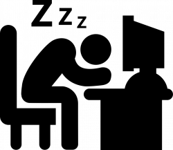 Office Worker Sleeping On His Desk At Job Svg Png Icon Free Download ...