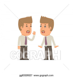 Stock Illustration - Cunning character broker gossiping and ...