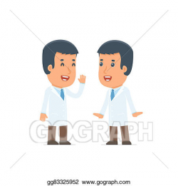 Stock Illustration - Cunning character doctor gossiping and ...
