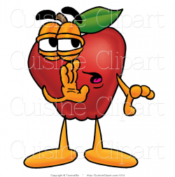 Cuisine Clipart of a Nutritious Red Apple Character Mascot ...