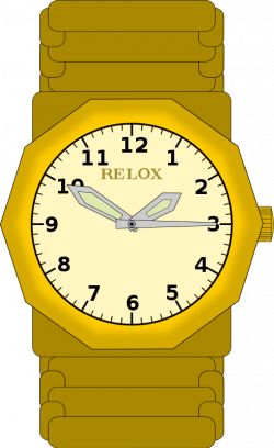 Gold Wrist Watch Clipart