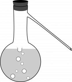 Clipart - distilling flask with sidearm and stopper