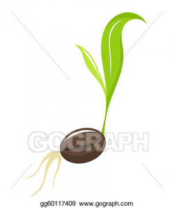 Vector Clipart - Seedling - newborn plant. Vector Illustration ...