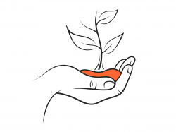 Hand Holding Seedling Illustration by Lucian Tudorache on ...
