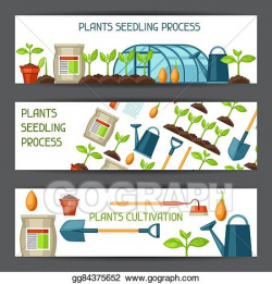 Vector Art - Banners with agriculture objects. instruments ...