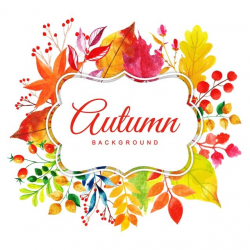 Beautiful Watercolor Autumn Leaves Frame, Watercolor, Paint ...