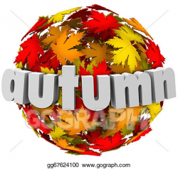 Stock Illustration - Autum leaves changing colors sphere ...