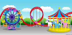 Carnival Amusement Park Setting Clip Art - Sweet Clip Art