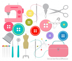 Sewing clipart Sewing clip art Button clipart cute clipart sewing ...