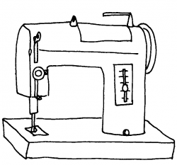 Free Sewing Machine Clip Art Black And White, Download Free ...