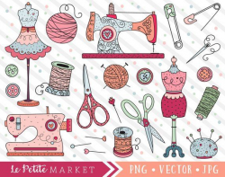Seamstress Clipart Images, Cute Sewing Clip Art, Sewing and ...