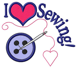 I Love Sewing Embroidery Design