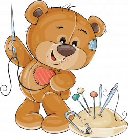 Teddy bear Sewing Clip art - Do needlework live bear 1591*1715 ...