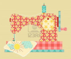 Stock Vector | Patchwork | Sewing clipart, Free applique ...